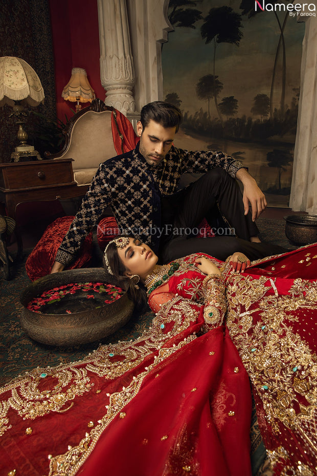 red bridal lehenga pakistani 