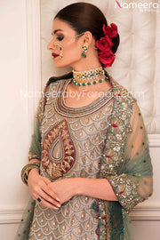 red bridal pakistani dress
