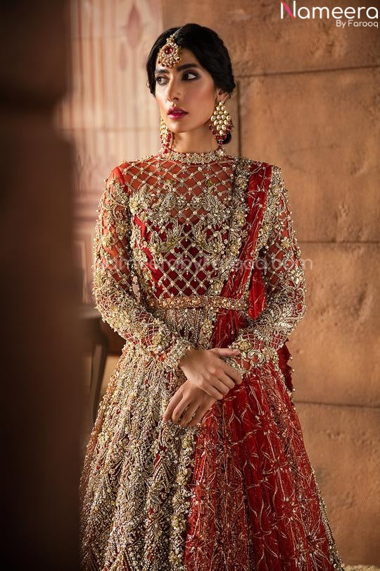 red bridal wear