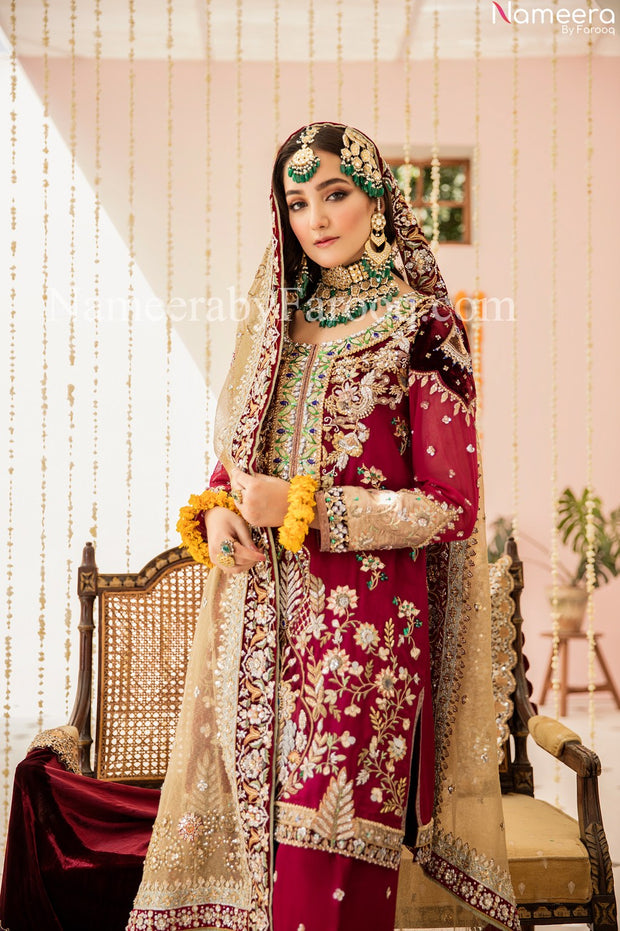 red indian wedding lehenga