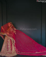 red lehenga