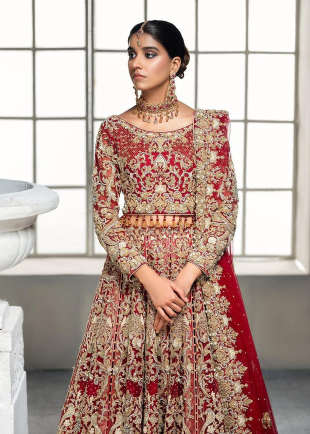 red lehenga choli
