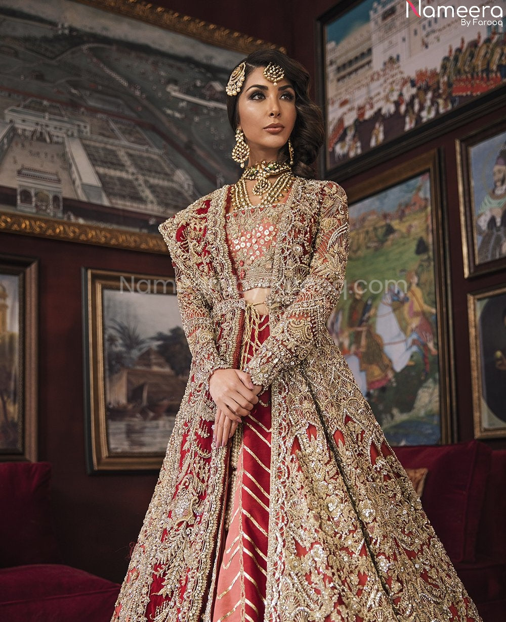red lehenga choli