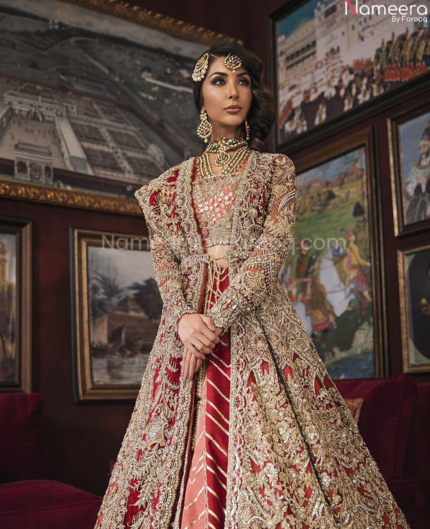 red lehenga choli