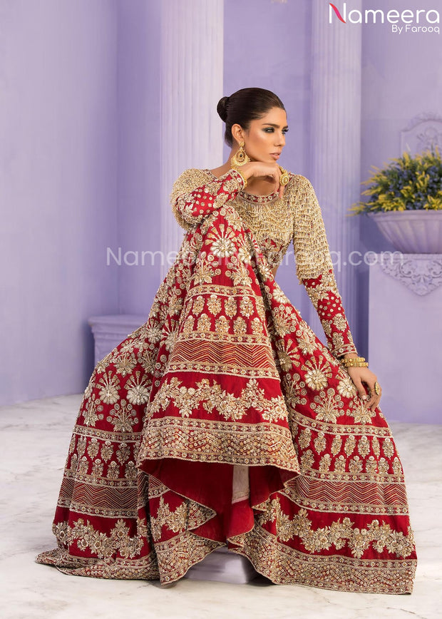 red lehenga choli