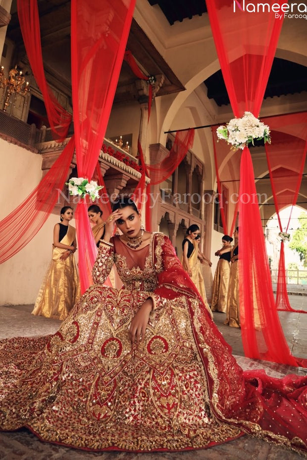 red lehnga choli