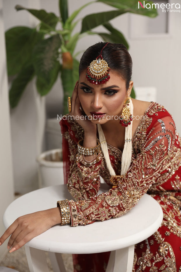 red lehnga choli