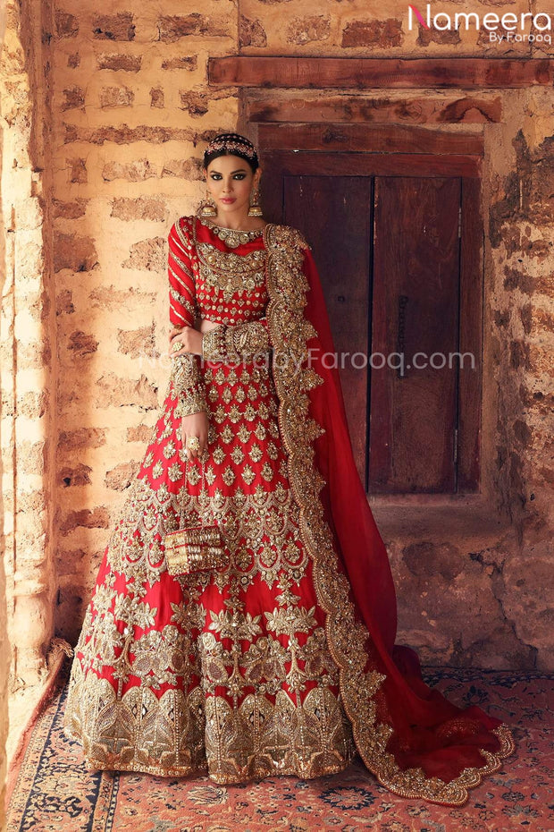 red lehnga choli
