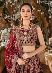 red lehnga choli