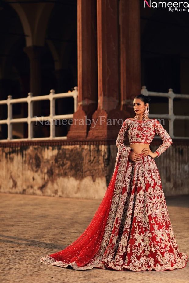 Red pakistani wedding dress