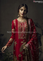 Red Salwar Kameez Designer Attire