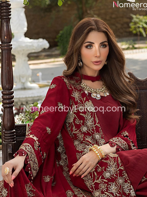 Red Salwar Kameez Pakistani Online 2021
