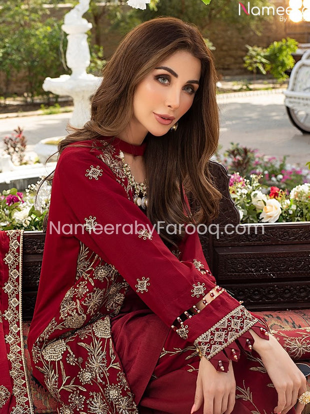 Red Salwar Kameez Pakistani Online