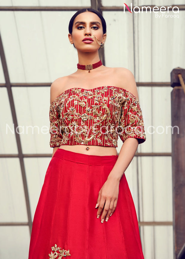 Red Lehenga Choli for Bridal Wear 