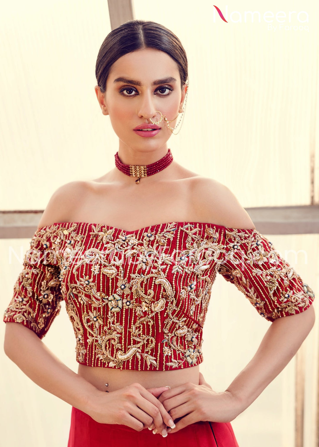 red sequin lehnga 2021