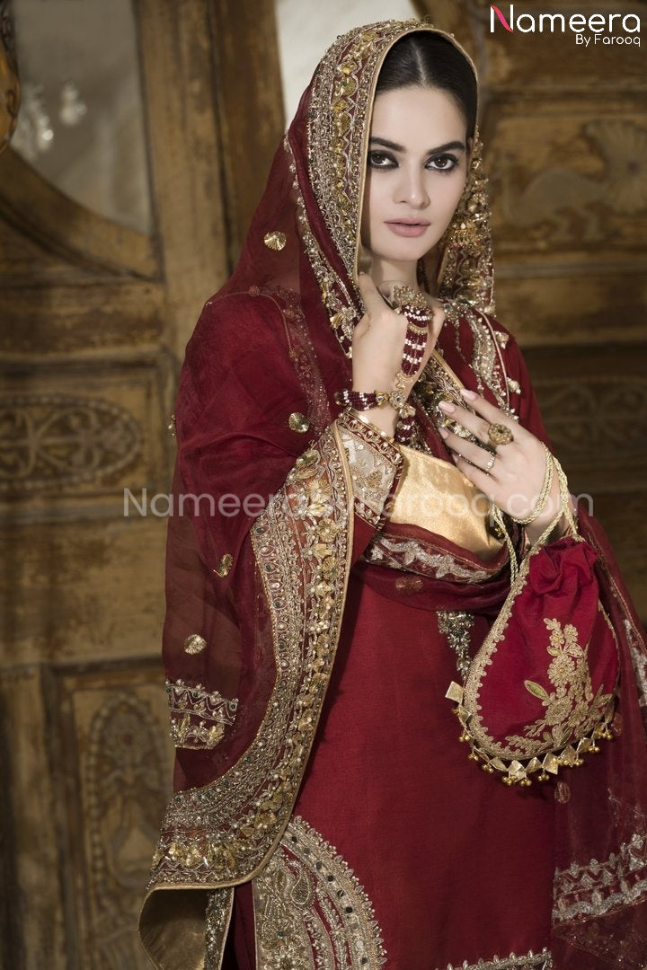  Red Sharara Dress for Wedding Wear