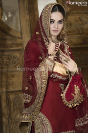  Red Sharara Dress for Wedding Wear