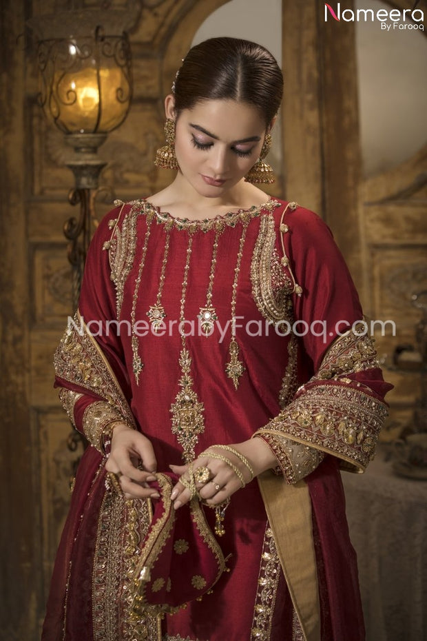  Red Sharara Dress for Wedding Wear Online