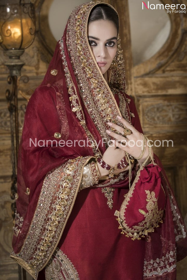  Red Sharara Dress 2021