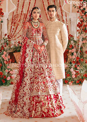 red wedding lehnga
