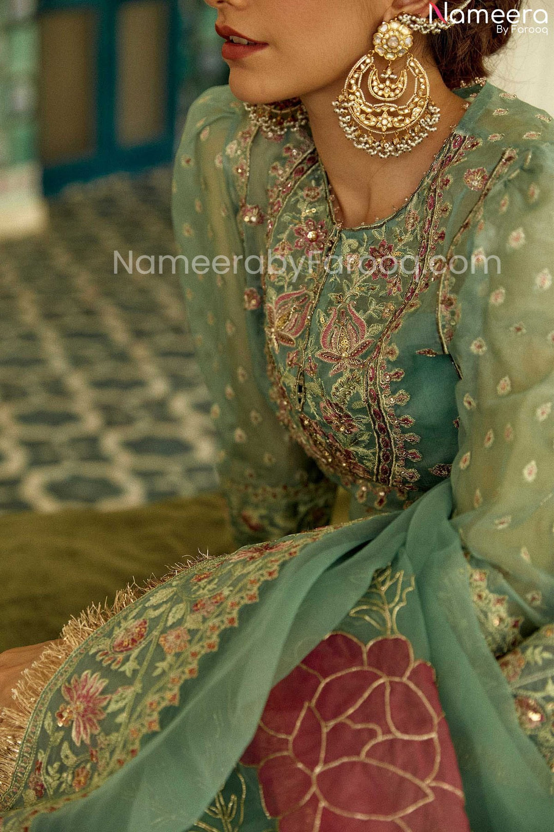 Sea Green Lehenga choli