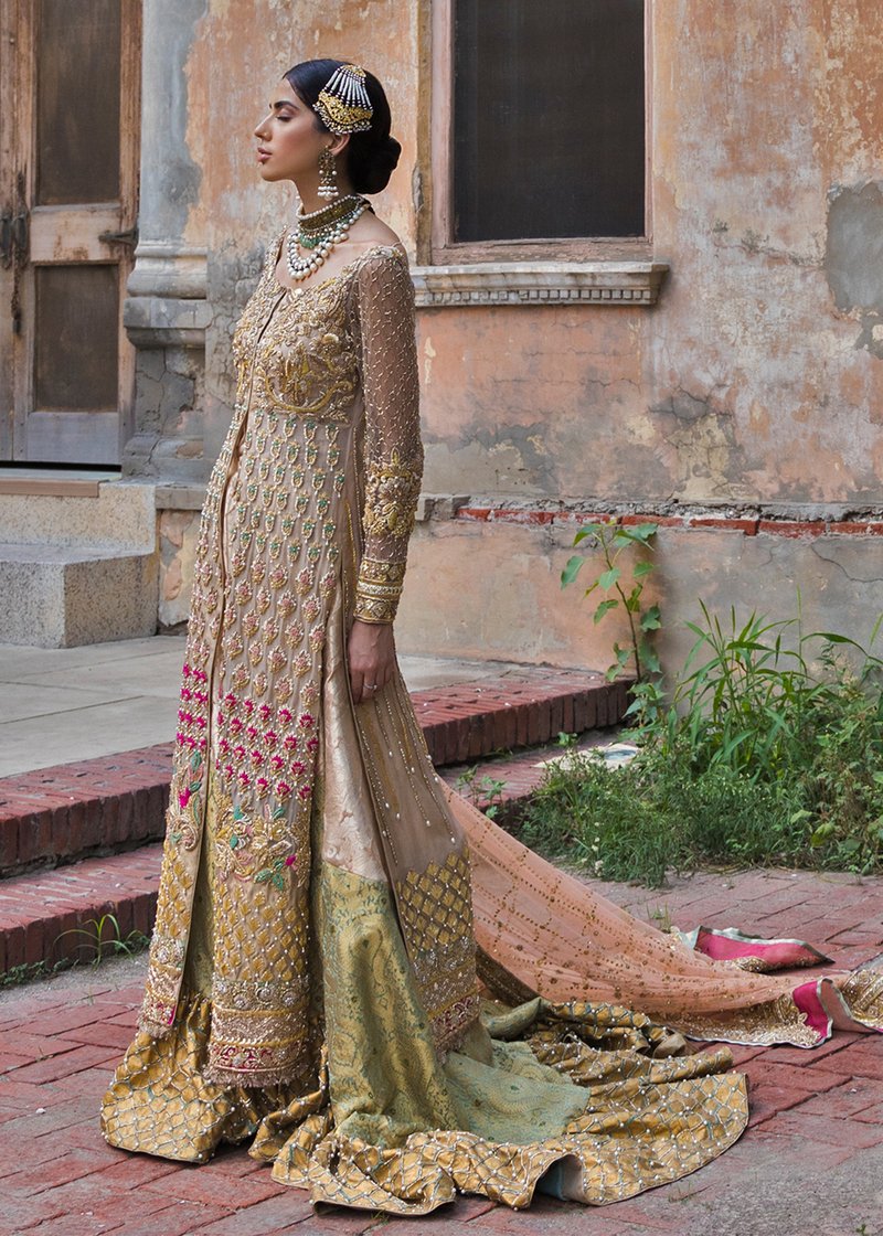 Dreamy Touch of Blooms Bridal Sharara