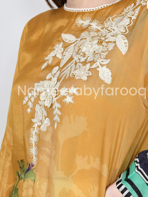 Silk embriodered dress