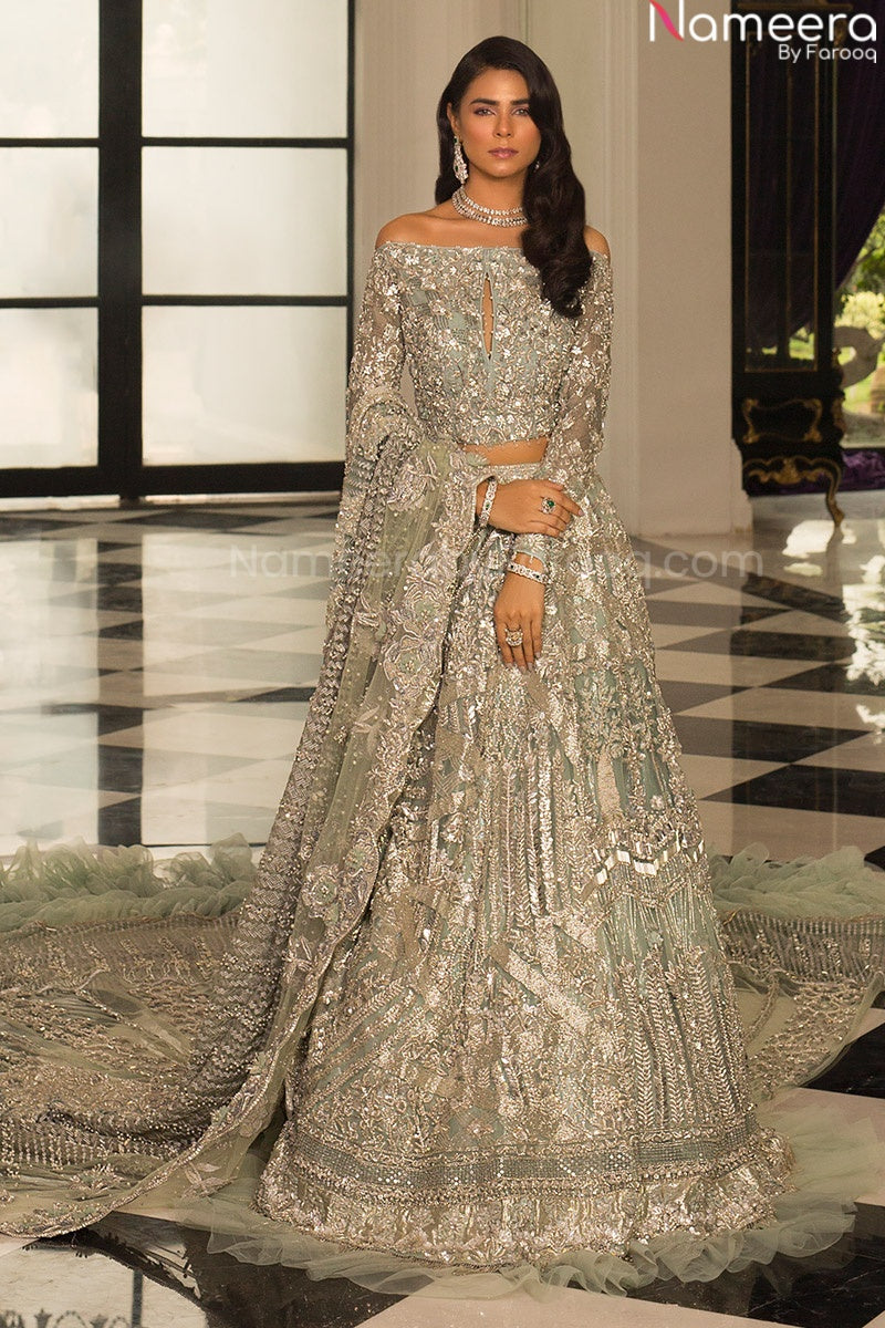  Silver Bridal Lehenga 
