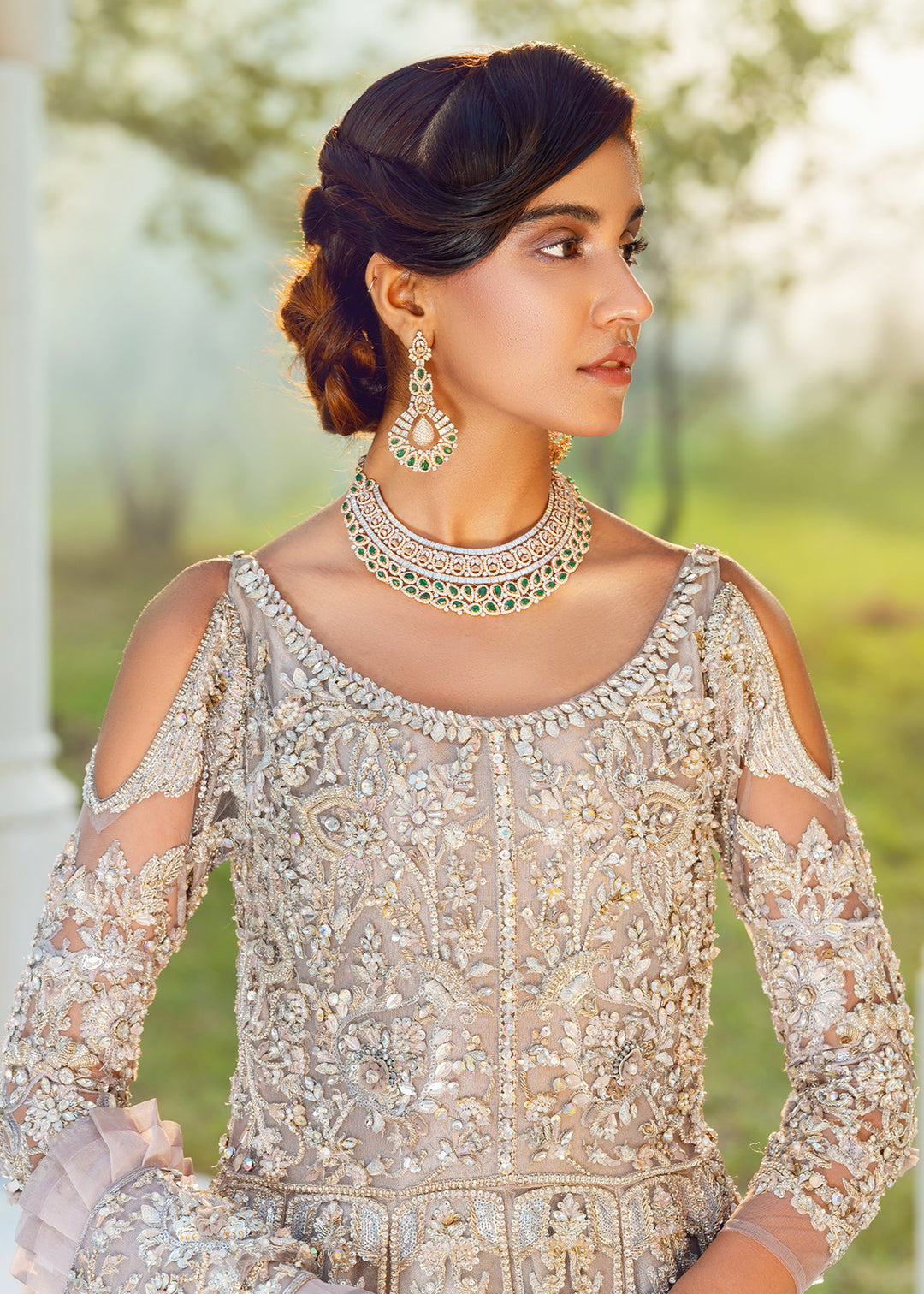 silver gown