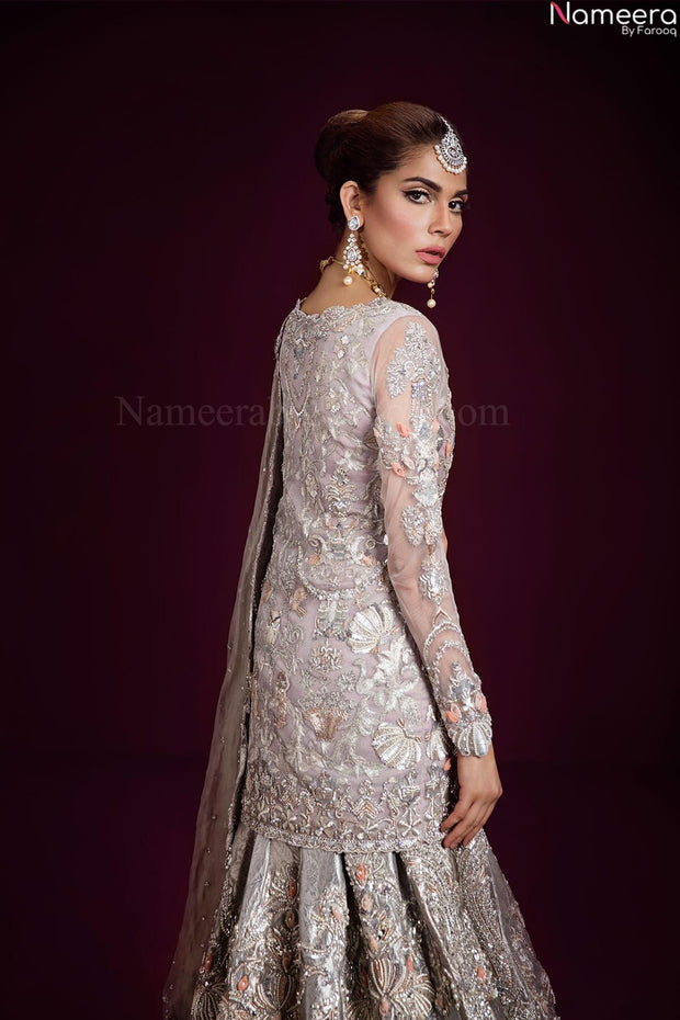 silver lehenga