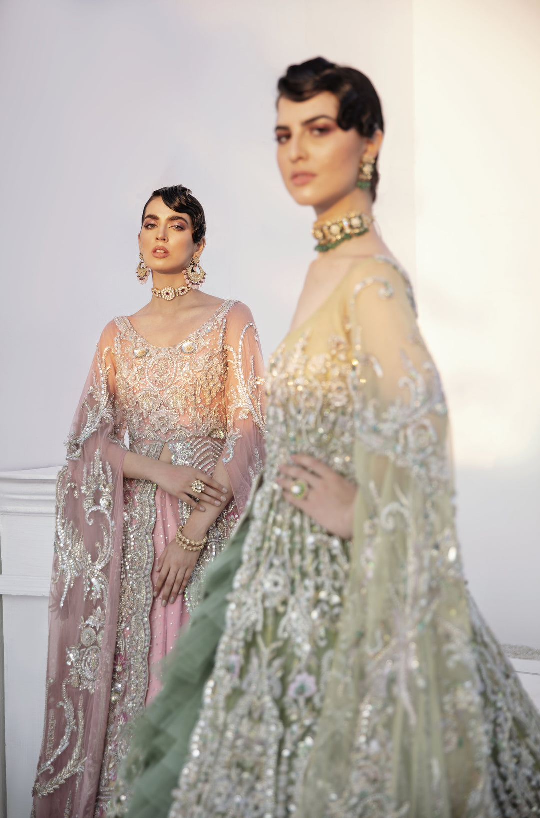 silver lehenga 