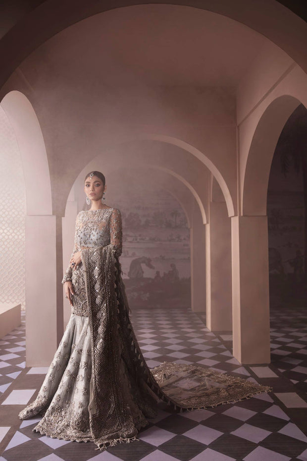 silver lehenga