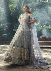 silver lehenga