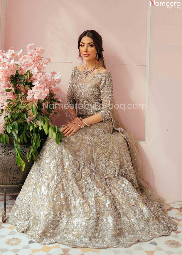 Boat neck pakistani dress on sale