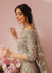 silver lehenga for bride