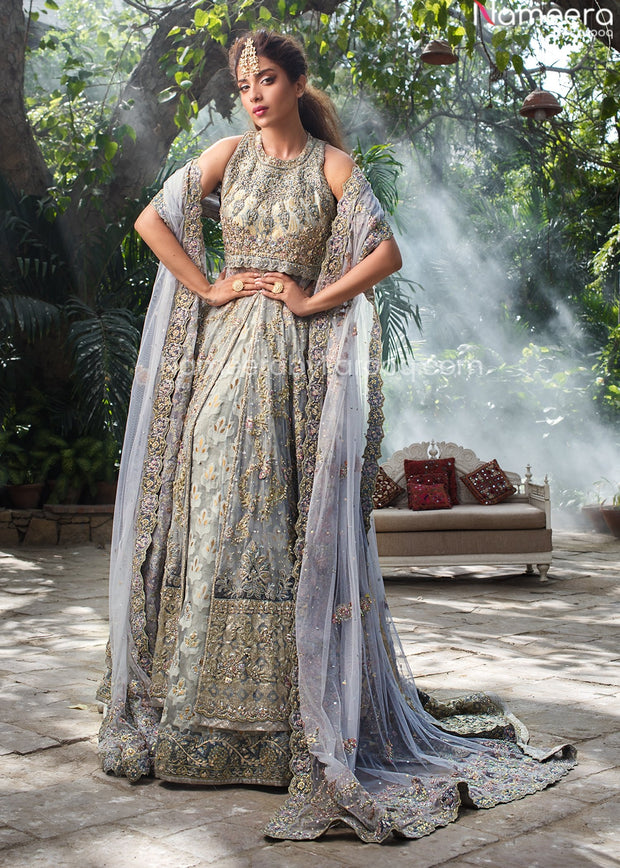 silver lehenga for wedding