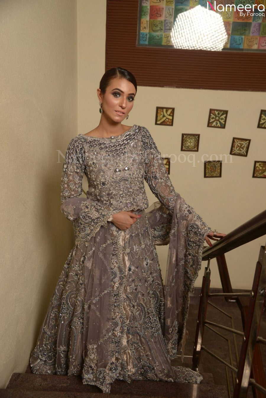 silver lehnga