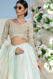 sky blue lehenga choli