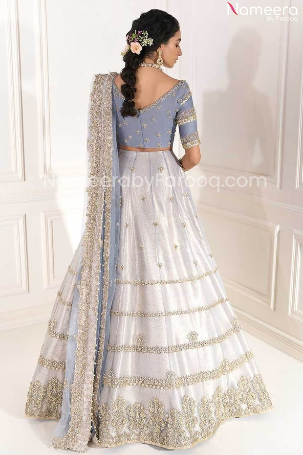 SKY BLUE LEHENGA BRIDAL DRESSES