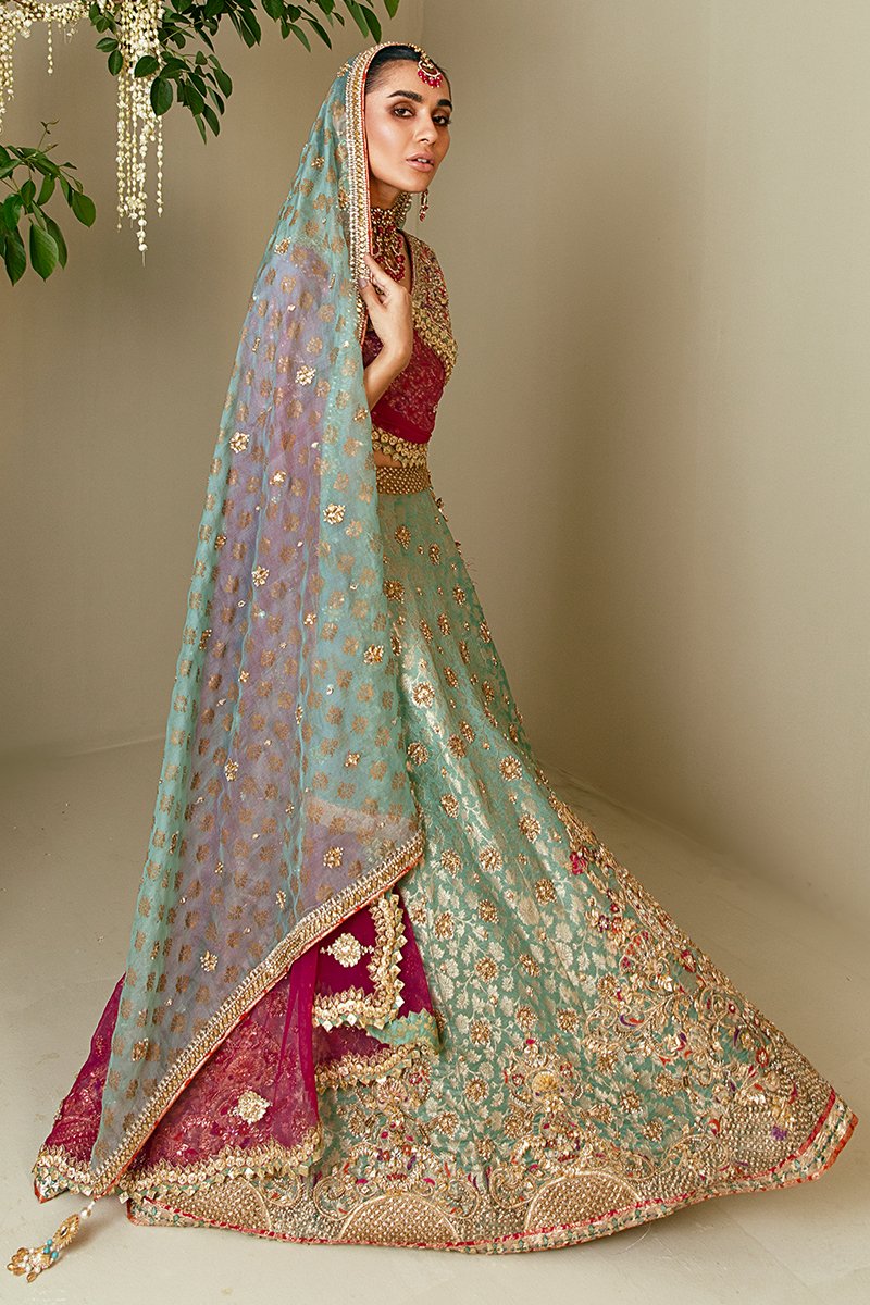 sky blue lehenga choli