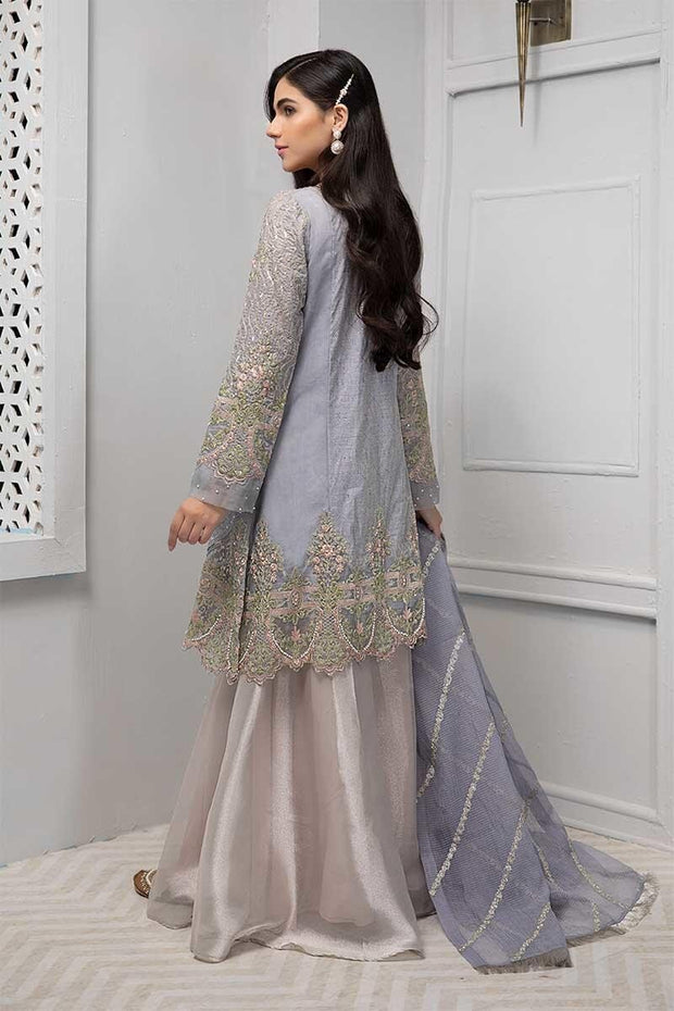 Stylish gharara dress Pakistani in lavish lilac blue color # P2228