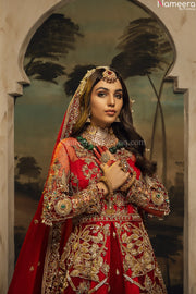 tamato red bridal lehenga 