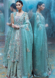 Beautiful Turquoise Lehenga in Anarkali Style