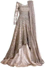 Pakistani Wedding Dress In Kundan Net