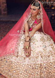 white bridal lehenga