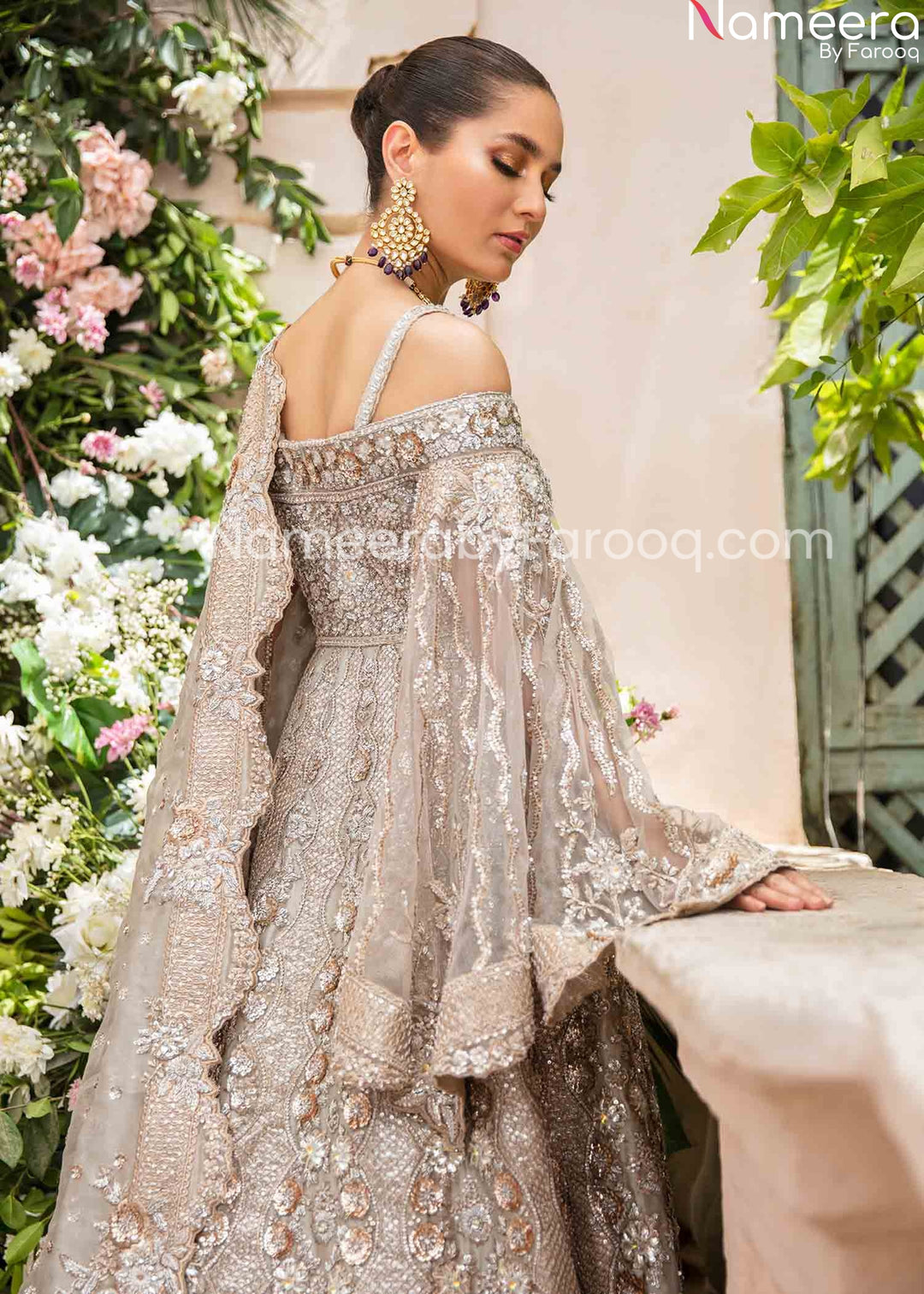 white bridal lehnga