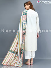 white khaddar dress 2021 online