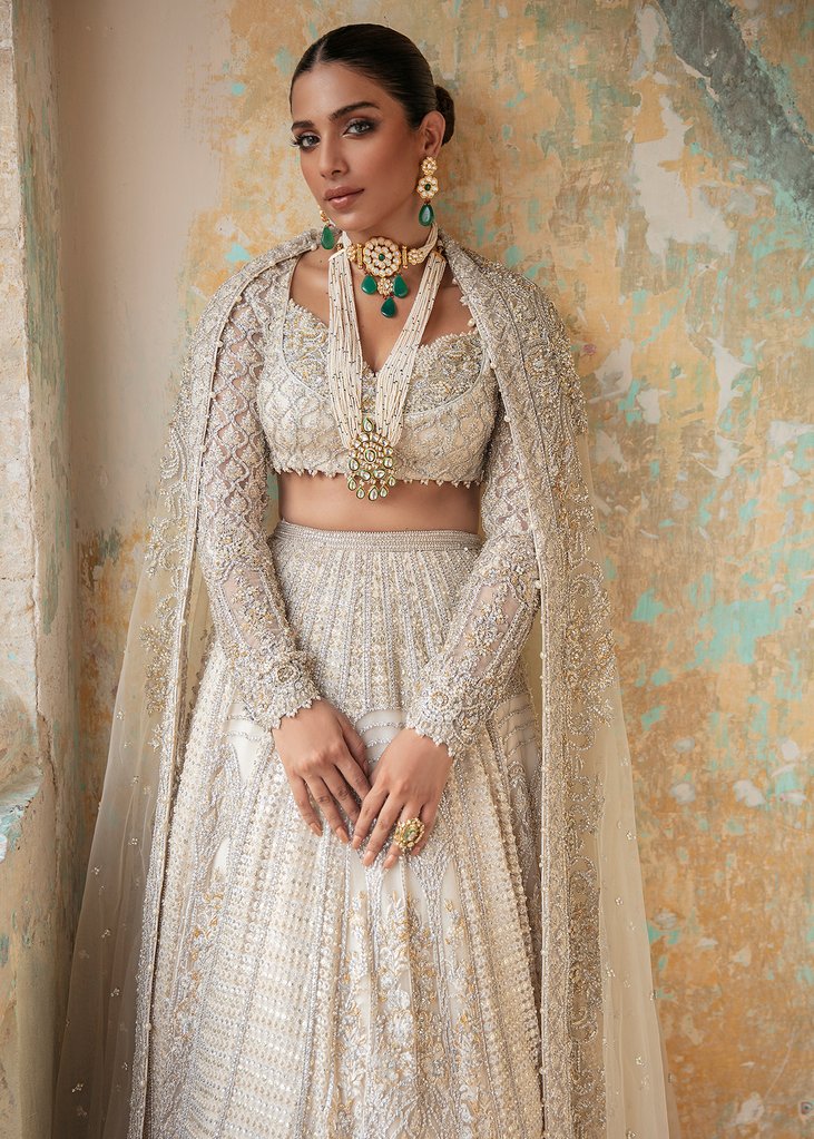 white lehenga