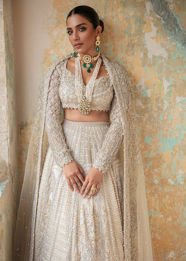 white lehenga