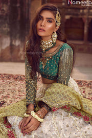 White lehenga